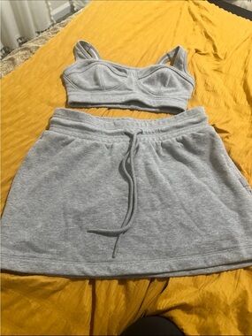 Savage X Fenty Light Grey Drawstring Mini Skirt